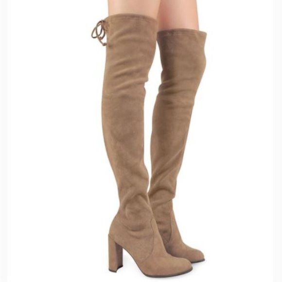NEW Stuart Weitzman Hiline OTK Boots Sz 7.5 - Picture 1 of 16